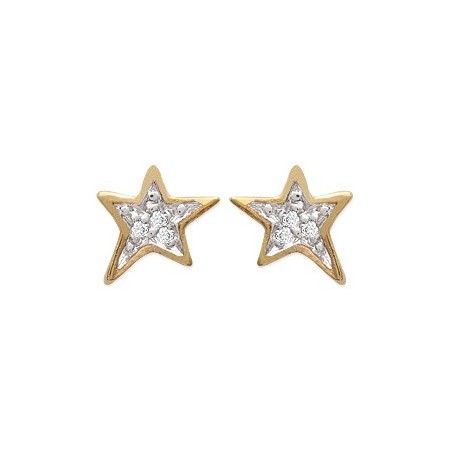 Boucles d'oreilles étoiles en oxyde plaqué or - La Petite Française