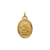 Médaille Ange de Raphaël ovale plaqué or - La Petite Française