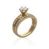 Alliance et solitaire zirconium plaqué or - La Petite Française