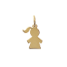 Pendentif petite fille plaqué or petit modèle - La Petite Française