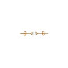 Boucles d'oreilles zirconium rond 4 mm - 4 griffes  plaqué or - La Petite Française