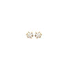 Boucles d'oreilles zirconium rond 3 mm - 6 griffes  plaqué or - La Petite Française