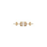 Boucles d'oreilles zirconium rond 6 mm - 6 griffes plaqué or - La Petite Française