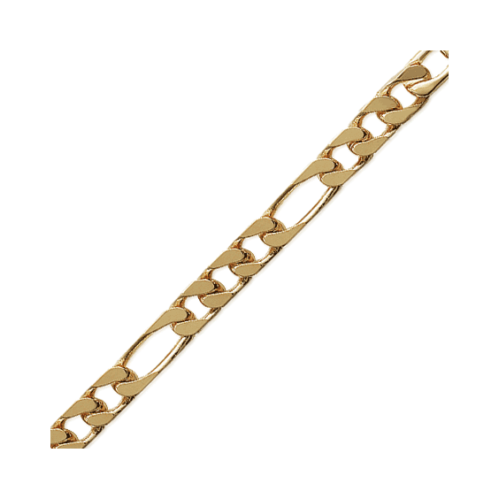 Bracelet maille figaro 1-3  plaqué or - 5 MM - 21 cm - La Petite Française