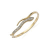 Bracelet jonc serpent strass plaqué or - La Petite Française