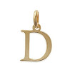 Pendentif lettre D plaqué or - La Petite Française