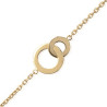 Bracelet 2 anneaux plaqué or - La Petite Française