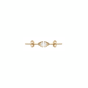 Boucles d'oreilles zirconium rond 5 mm- 4 griffes  plaqué or - La Petite Française