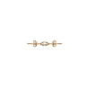 Boucles d'oreilles zirconium rond 3 mm - 4 griffes  plaqué or - La Petite Française