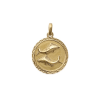 Pendentif poissons rond ciselé plaqué or - La Petite Française