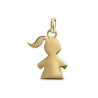 Pendentif petite fille plaqué or moyen modèle - La Petite Française
