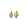 Boucles d'oreilles noeud Antillais plaqué or et zirconium - La Petite Française