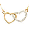 Collier 2 coeurs plaqué or - La Petite Française