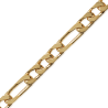 Bracelet maille figaro 1-3  plaqué or - 4 MM -  - Bijouterie La Petite Française
