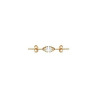 Boucles d'oreilles zirconium rond 6 mm - 4 griffes plaqué or - La Petite Française