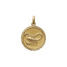 Pendentif scorpion rond ciselé plaqué or - La Petite Française