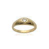 Bague jonc zirconium en plaqué or - La Petite Française