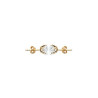 Boucles d'oreilles zirconium rond 8 mm - 4 griffes plaqué or - La Petite Française