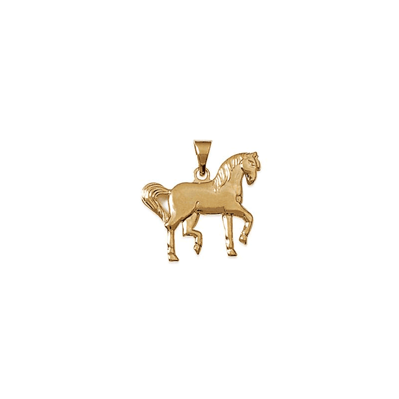 Pendentif cheval de parade plaqué or - La Petite Française Pendentif cheval de parade plaqué or - La Petite Française