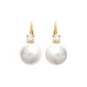 Boucles d'oreilles Vaihi perle plaqué or et zirconiums - La Petite Française