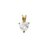 Pendentif coeur plaqué or et zirconium - La Petite Française