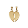 Pendentif Coeur sécable MM plaqué or - La Petite Française