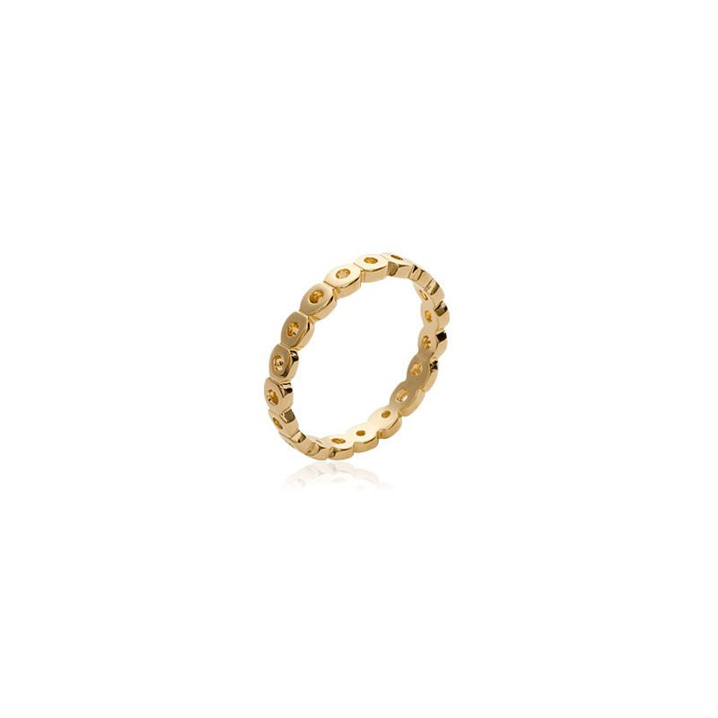 Anneau cercles plaqué or - La Petite Française