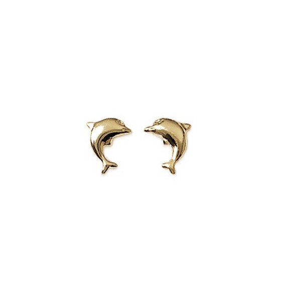 Boucles d'oreilles dauphin plaqué or - La Petite Française
