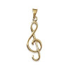 Pendentif clef de sol plaqué or - La Petite Française