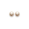 Boucles d'oreilles perle Majorque blanche  8 mm plaqué or - La Petite Française