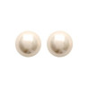 Boucles d'oreilles perle Majorque blanche 10 mm plaqué or - La Petite Française