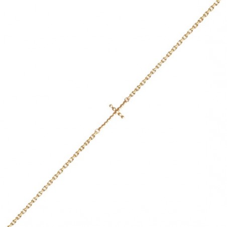 Bracelet croix plaqué or - La Petite Française