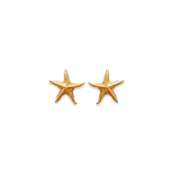 Boucles d'oreilles étoiles de mer plaqué or - La Petite Française