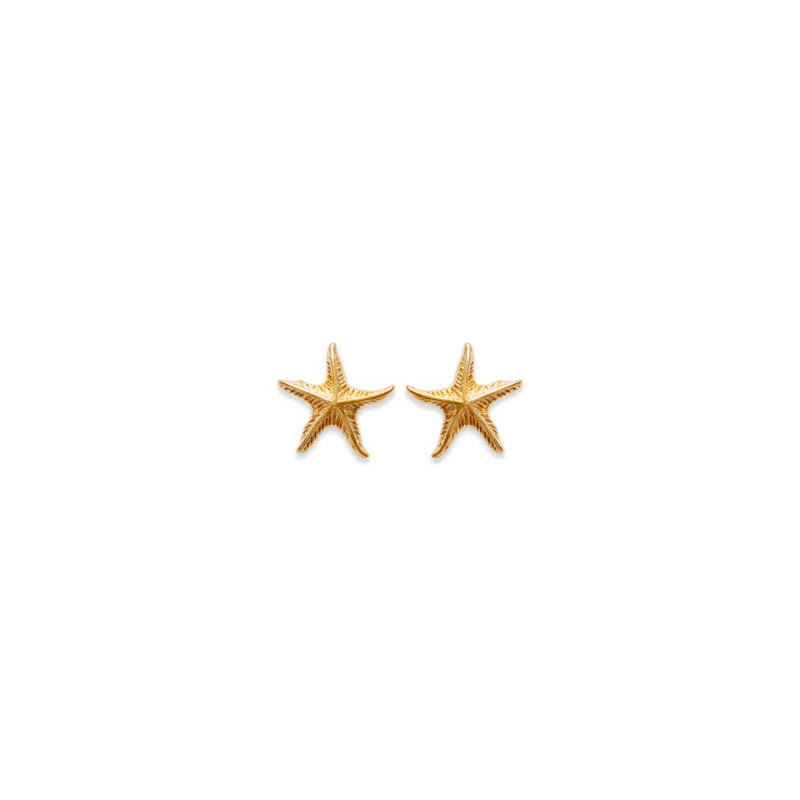 Boucles d'oreilles étoiles de mer plaqué or - La Petite Française