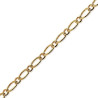 Chaîne maille figaro 1+1 plaqué or 1.4 mm - 38 cm - La Petite Française