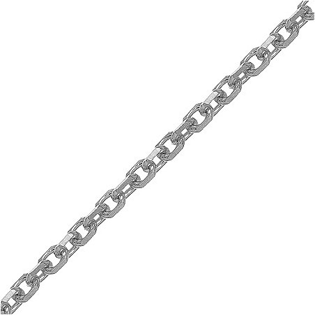 Chaîne forçat 1.45 mm - 38 cm argent rhodié - La Petite Française