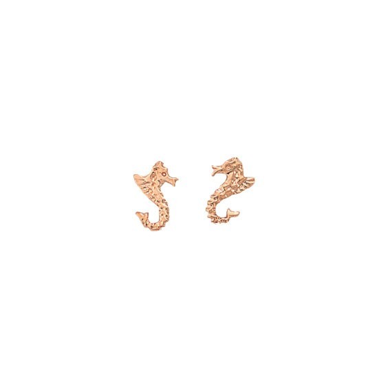 Boucles d'oreilles Hippocampe Or 18 carats rose - La Petite Française