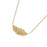 Collier plume plaqué or - La Petite Française