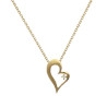Collier coeur zirconium et plaqué or - La Petite Française