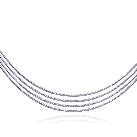 Collier 4  fils argent - La Petite Française