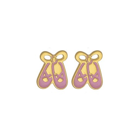 Boucles d'oreilles chaussons de danseuse or 18 carats jaune