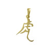 Pendentif signe chinois tigre plaqué or - La Petite Française