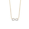 Collier infini plaqué or et zirconiums