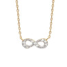 Collier infini plaqué or et zirconiums