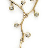 Collier cravate cascade zirconiums plaqué or