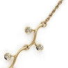 Collier cravate cascade zirconiums plaqué or
