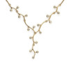 Collier cravate cascade zirconiums plaqué or