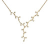 Collier cravate cascade zirconiums plaqué or