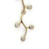 Collier cravate cascade zirconiums plaqué or
