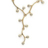 Collier cravate cascade zirconiums plaqué or